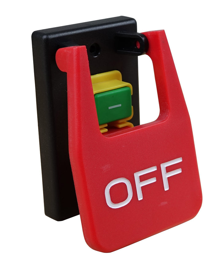 120V Magnetic Paddle Switch, 1/2 HP. Large Knee Paddle for Power Tools Fast Power Off. Fits Table Saw, Router Table, Drill Press, Bench Saw, Band Saw &amp; Other Electrical Equipment (71054)
