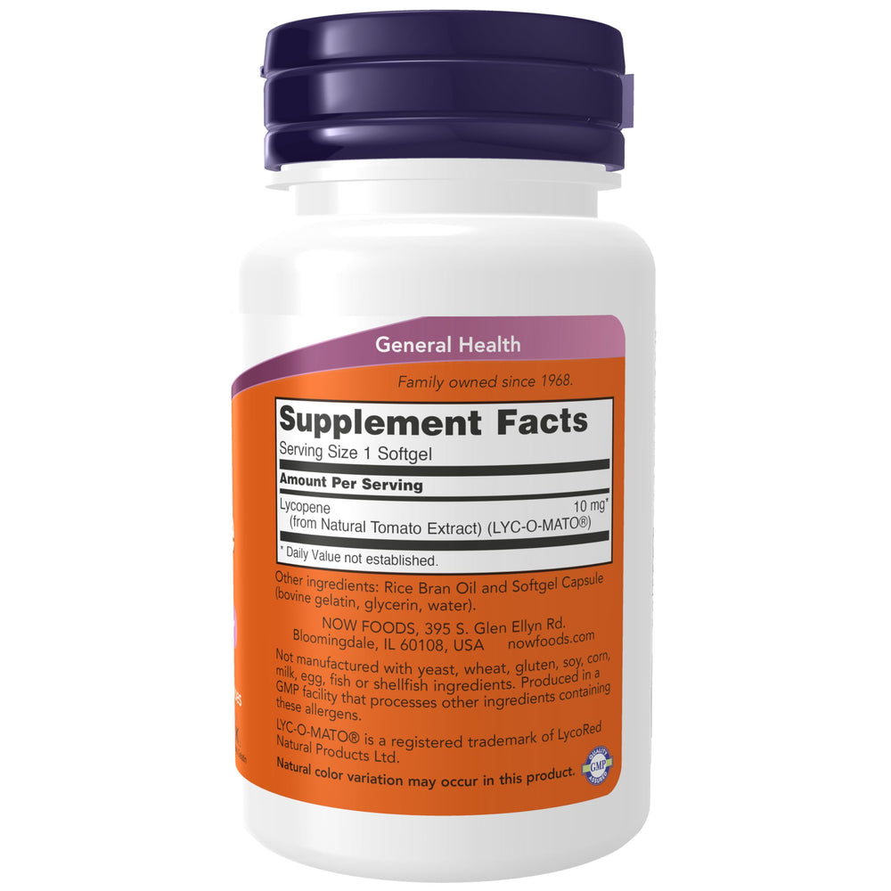 NOW Supplements, Lycopene 10 mg with Natural Extract fr
