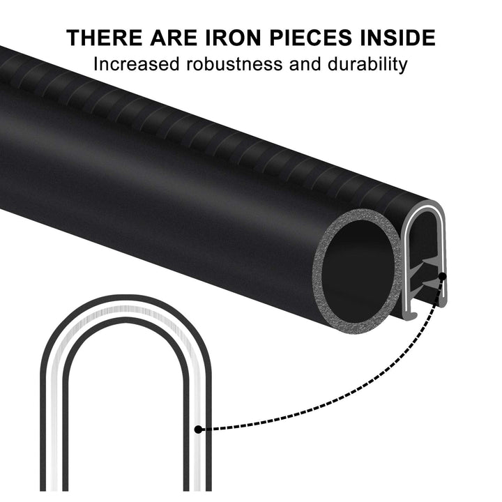 Car Door Rubber Seal Strip with Side Bulb, 20 Feet PVC 