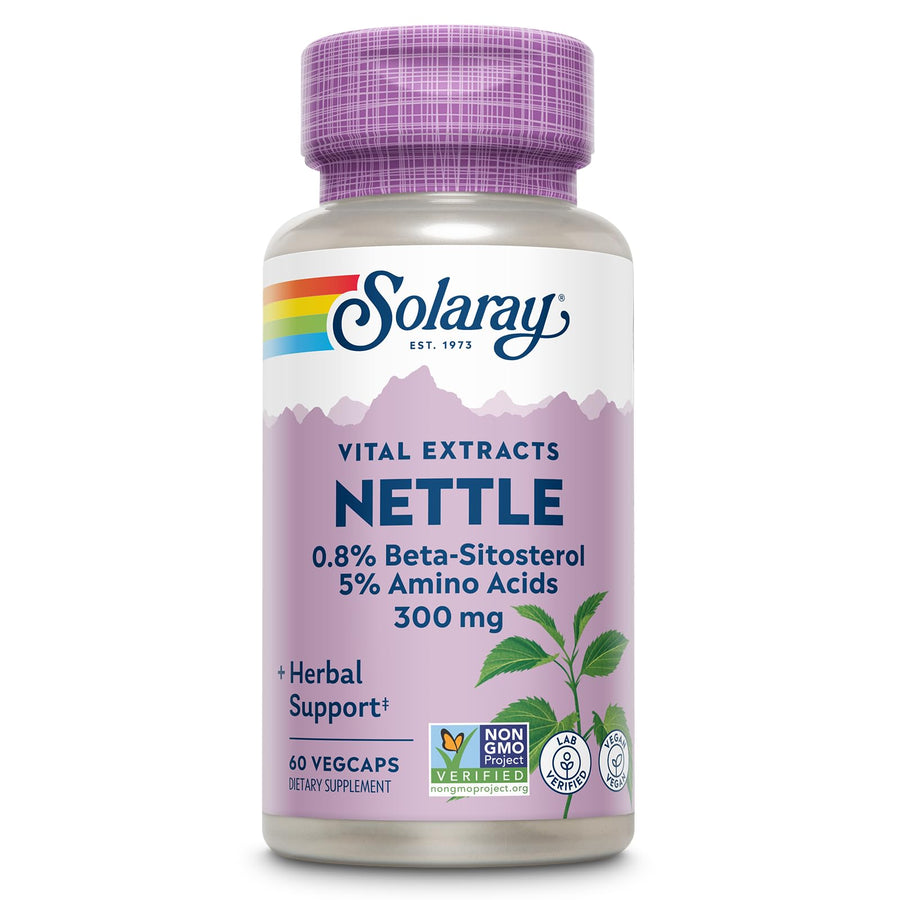 Nettle Root Extract 300 mg with Nettle Root 150 mg, Healthy Urinary & Prostate Support for Men with Amino Acids and Beta-Sitosterol, Vegan, 60-Day Guarantee, 60 Servings, 60 VegCaps
