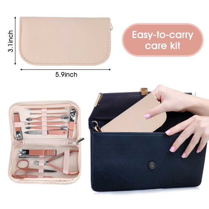 Nail Clippers and Beauty Tool Portable Set, Rose Gold M