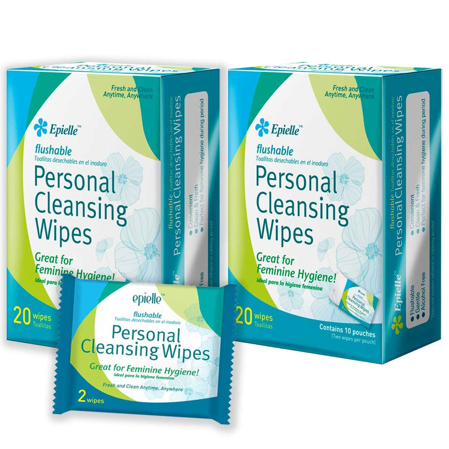 Epielle Personal Cleansing Wipes-20ct (2 Pack)