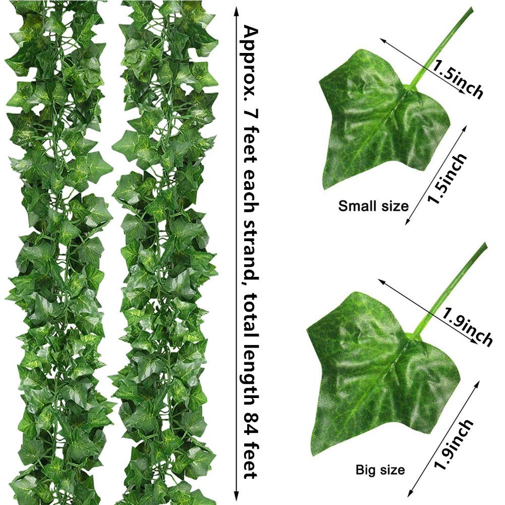 ZWYOQI 84 Feet Artificial Ivy Leaf Plants Fake Vine Han