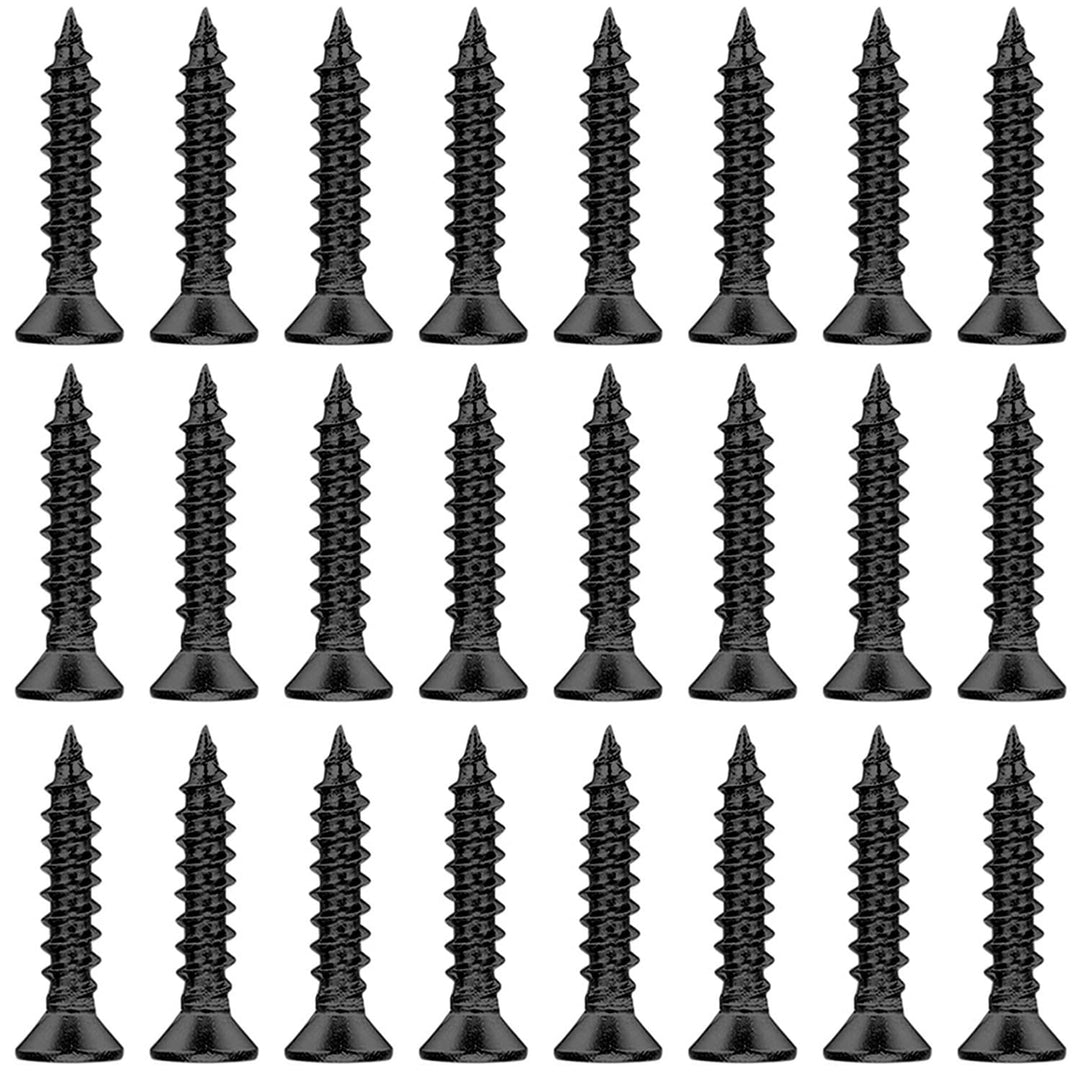 Black 2.4 x 1.5 Inch Metal Flat Straight Mending Plates Fixing Corner Brace with Screws for Furniture, Wood, Shelves, Cabinet, 12 Pcs