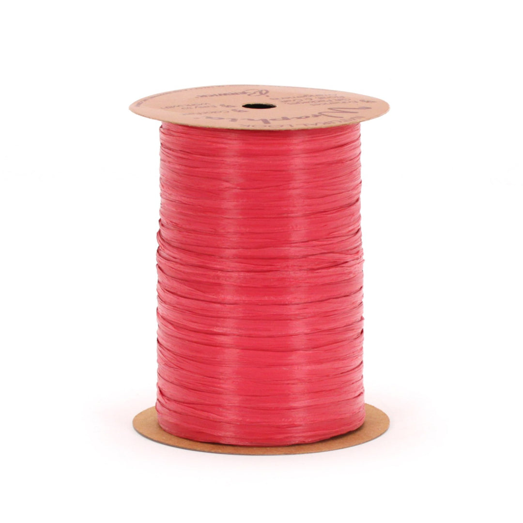 Offray 1/4&#39;&#39; Wide Matte Raffia Ribbon, Burgundy Red, 100 Yards