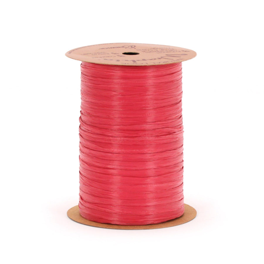 Offray 1/4'' Wide Matte Raffia Ribbon, Burgundy Red, 100 Yards