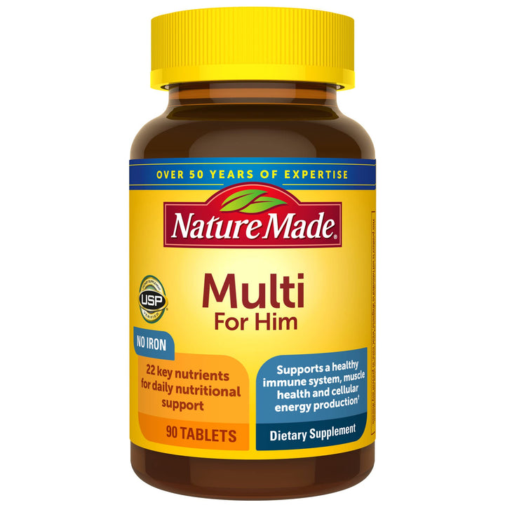 Nature Made Multivitamin For Him with No Iron, Mens Mul