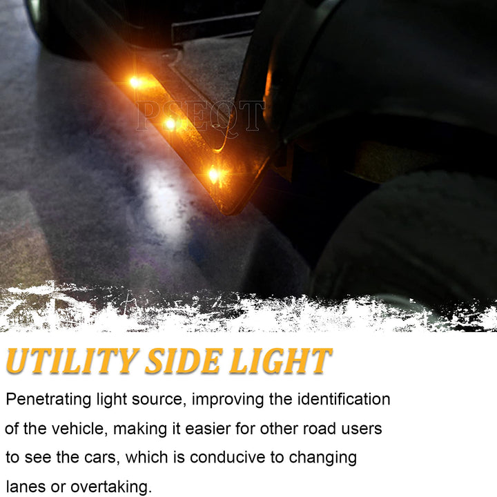 3/4 Round LED Side Marker Lights Clearance Turn Signal Indicators Bullet Grommet Light Waterproof for Trailer Truck Car Bus Van Pickup RV Wrangler ATV UTV (10pcs, Smoked Lens &amp; Amber LED)