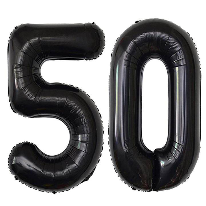 40 Inch Black 50 Number Foil Balloon 50th Birthday Party Supplies Anniversary Events Graduation Decorations