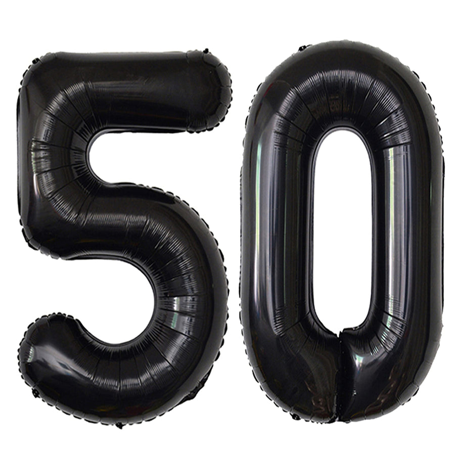40 Inch Black 50 Number Foil Balloon 50th Birthday Party Supplies Anniversary Events Graduation Decorations