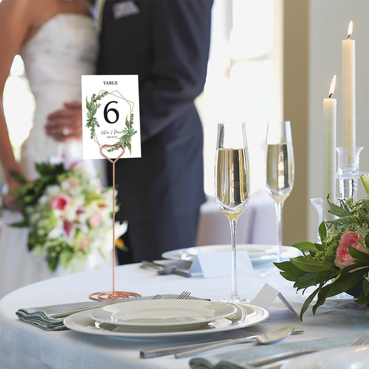 HomWanna Table Number Holders 10Pcs - 8.75 inch Heart S