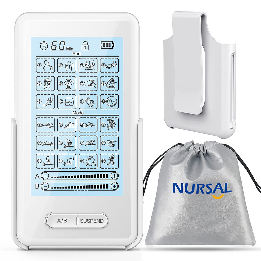 NURSAL Dual Channel TENS Unit Muscle Stimulator for Pai