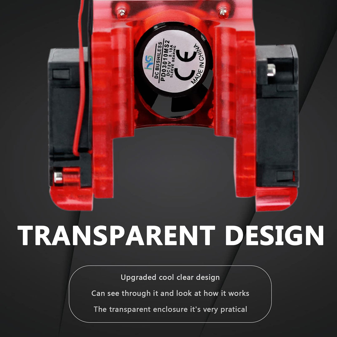 Haldis 3D Printer Cooling Fans Set, Upgrade 3Pcs 3010 Fans Premium Quiet 30x30x10mm Fan for E3D V6 Hotend (Red 12V)