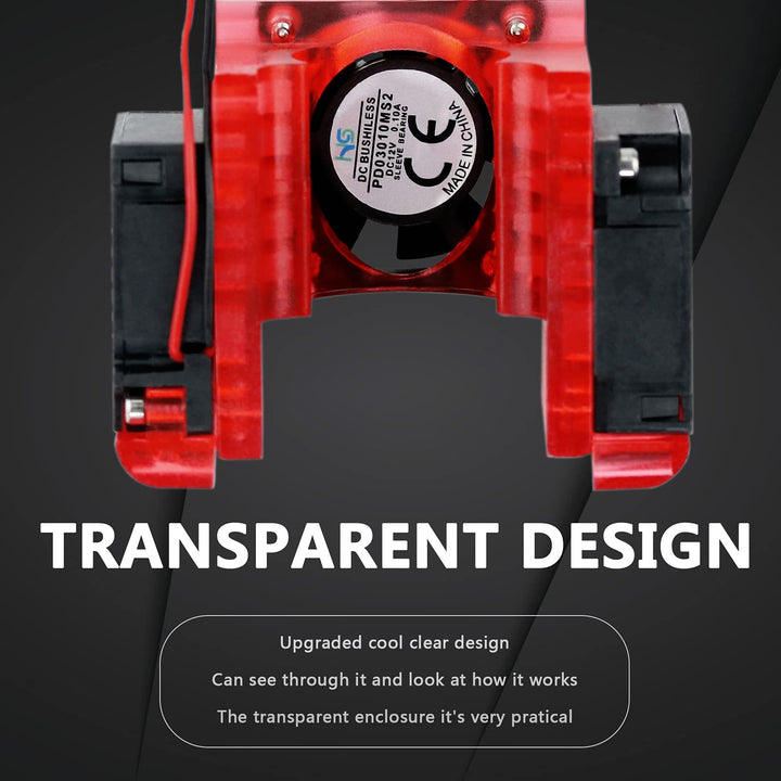 Haldis 3D Printer Cooling Fans Set, Upgrade 3Pcs 3010 Fans Premium Quiet 30x30x10mm Fan for E3D V6 Hotend (Red 12V)