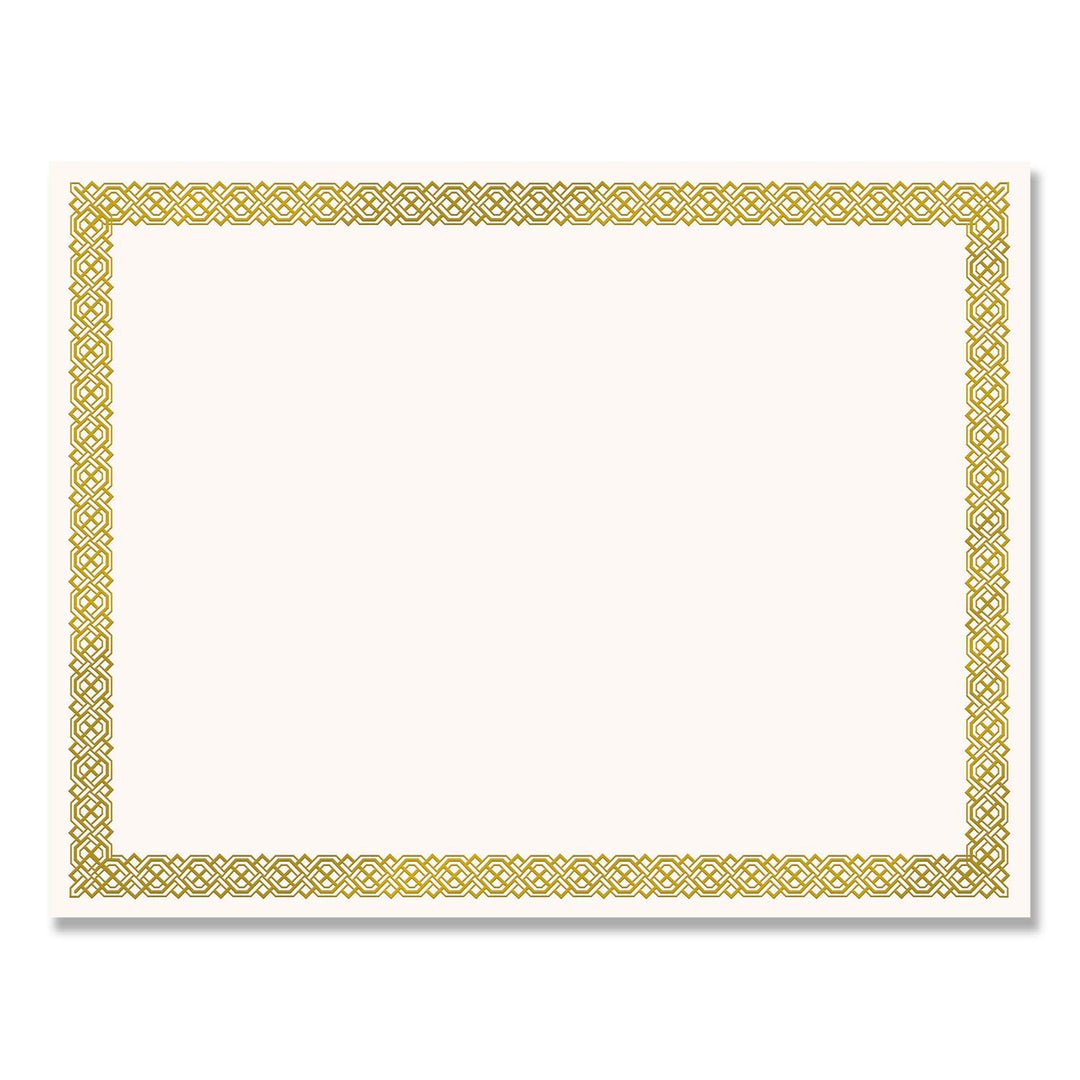 Braided Foil Certificate, 8.5 x 11 Inches, 12 Count (936060), Gold