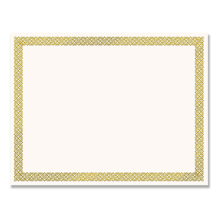 Braided Foil Certificate, 8.5 x 11 Inches, 12 Count (936060), Gold