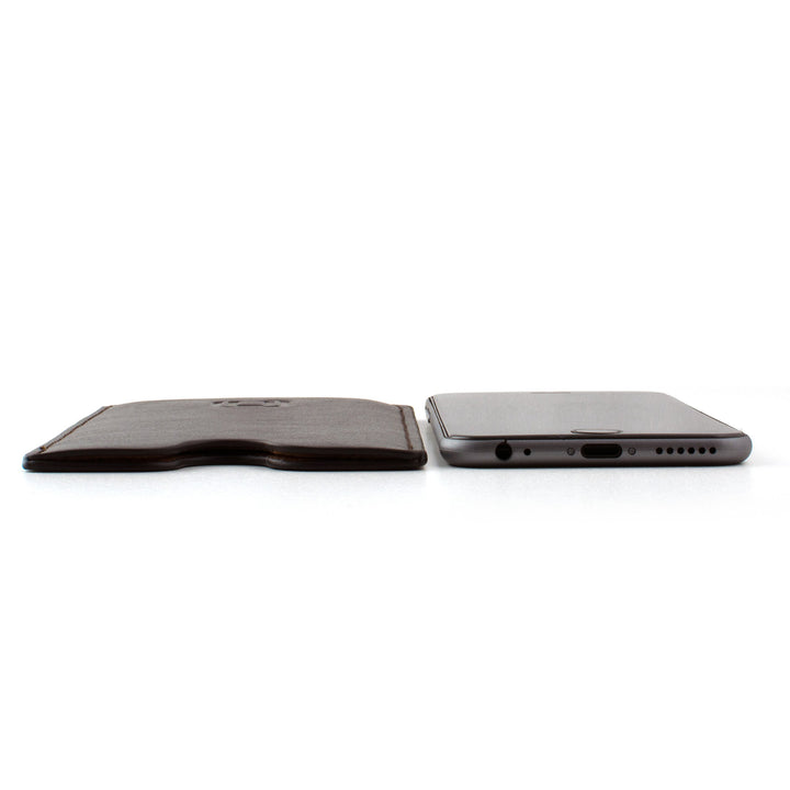 Executive Sleeve for iPhone 11 Pro Max, XS Max, 8 Plus, 7 Plus, 6/6S+ (6.5 Models): Synthetic/Vegan Leather with Microfiber Lining, Slim, Simple, Slip-on Case [Dark Brown]