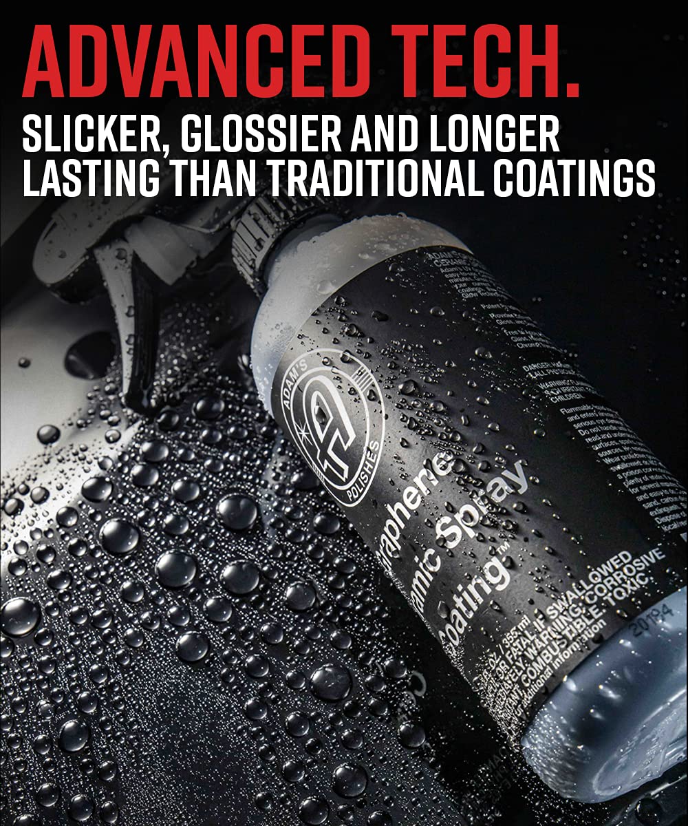Adam&#39;s Polishes Graphene Ceramic Spray Coating - Sprayable Graphene Oxide Ceramic Coating for Cars, Boats, RV&#39;s &amp; Motorcycle | Adds Extreme Gloss, Depth, Shine &amp; Protection