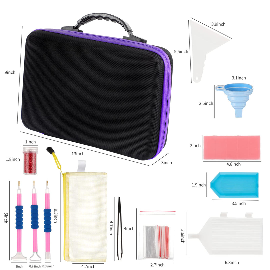 60-Slot Diamond Art Storage Case - Portable Shockproof Organizer and Accessory Box for Jewelry Beads