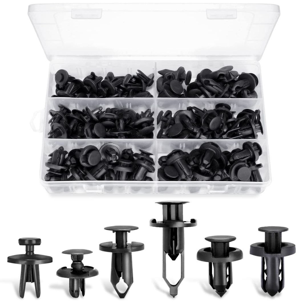 102pcs 6.3mm 8mm 9mm 10mm Bumper Push Fasteners Rivet Clips Expansion Screws Replacement Kit