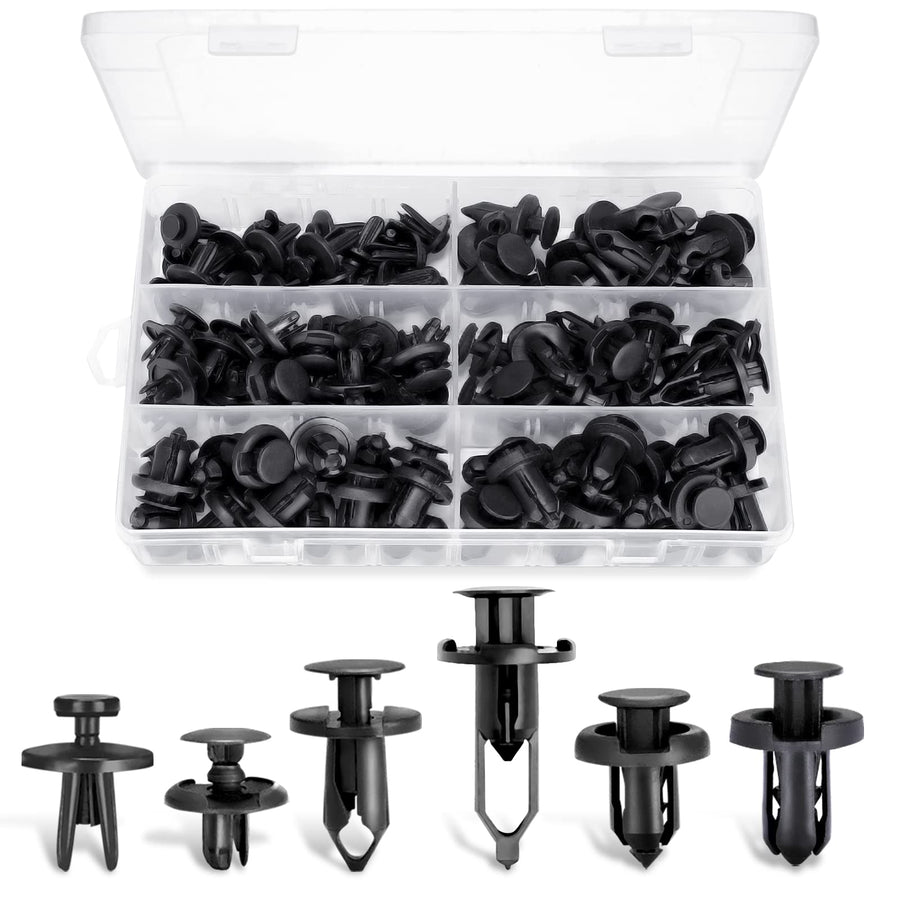 102pcs 6.3mm 8mm 9mm 10mm Bumper Push Fasteners Rivet Clips Expansion Screws Replacement Kit