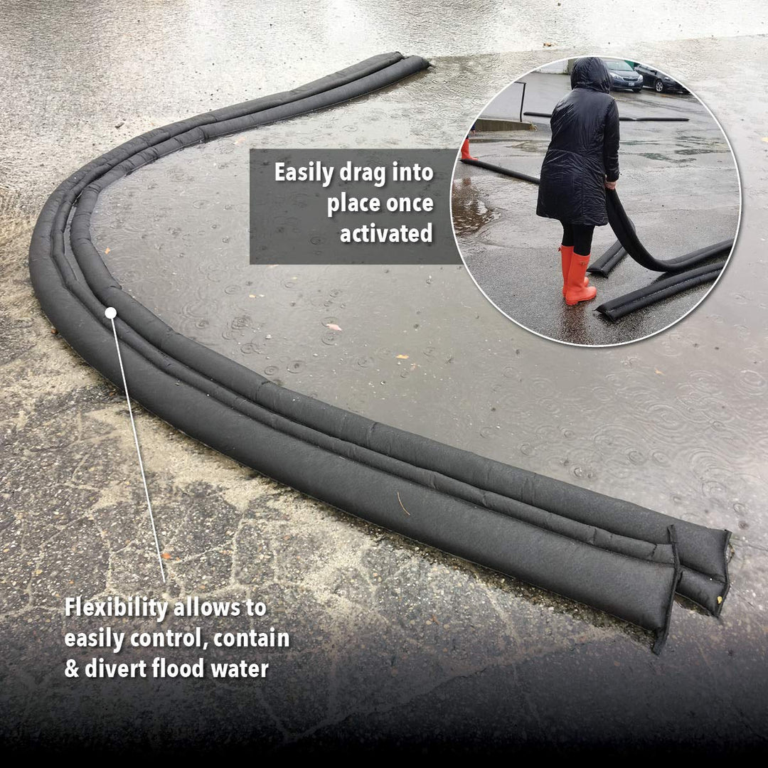 QD610-1 Water-Activated Flood Barrier-1 Pack, Black