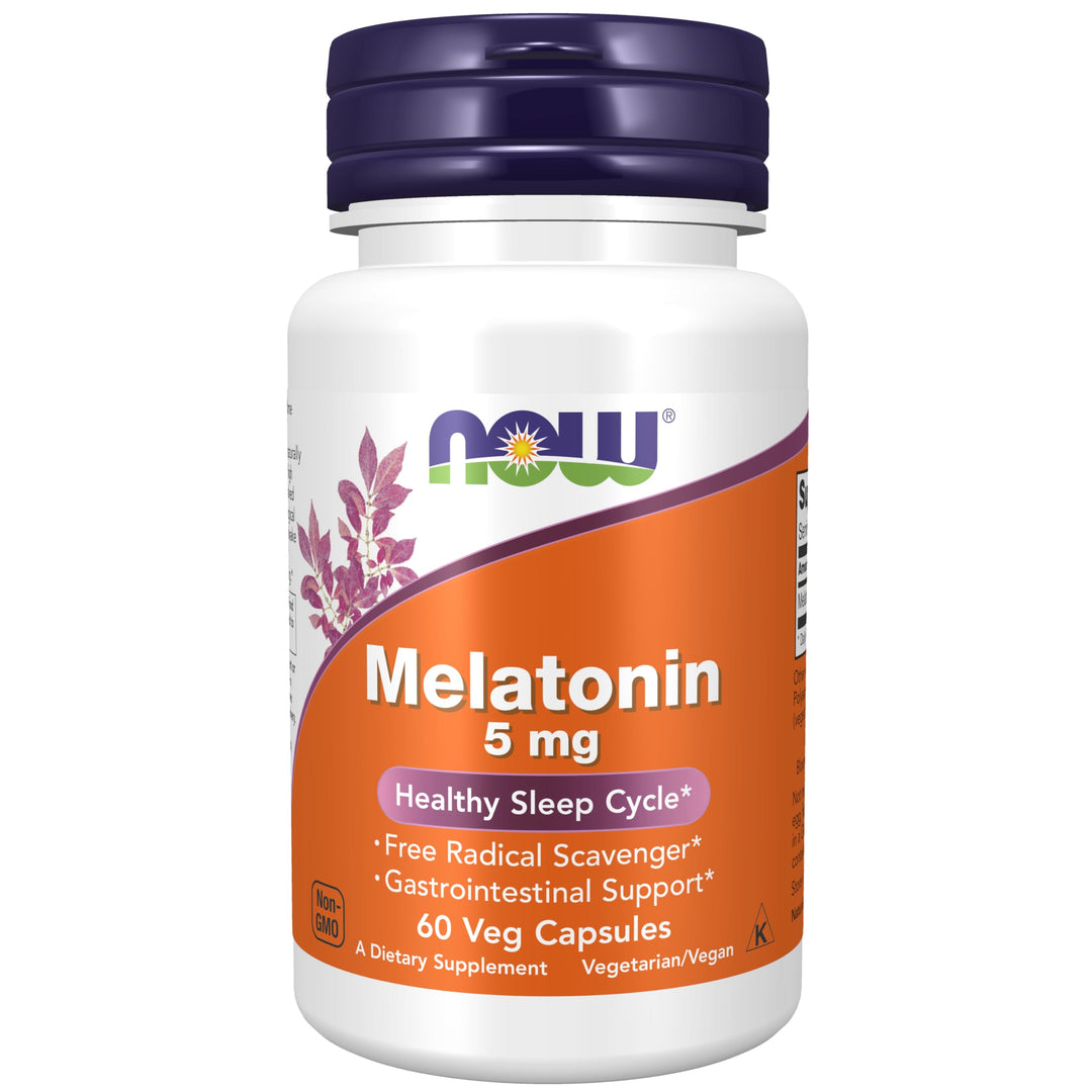 NOW Foods Supplements, Melatonin 5 mg, Free Radical Sca
