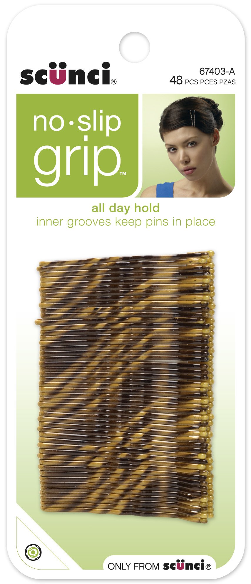 Scunci No-slip Grip Beautiful Blends Bobby Pins, 0.076 Pound
