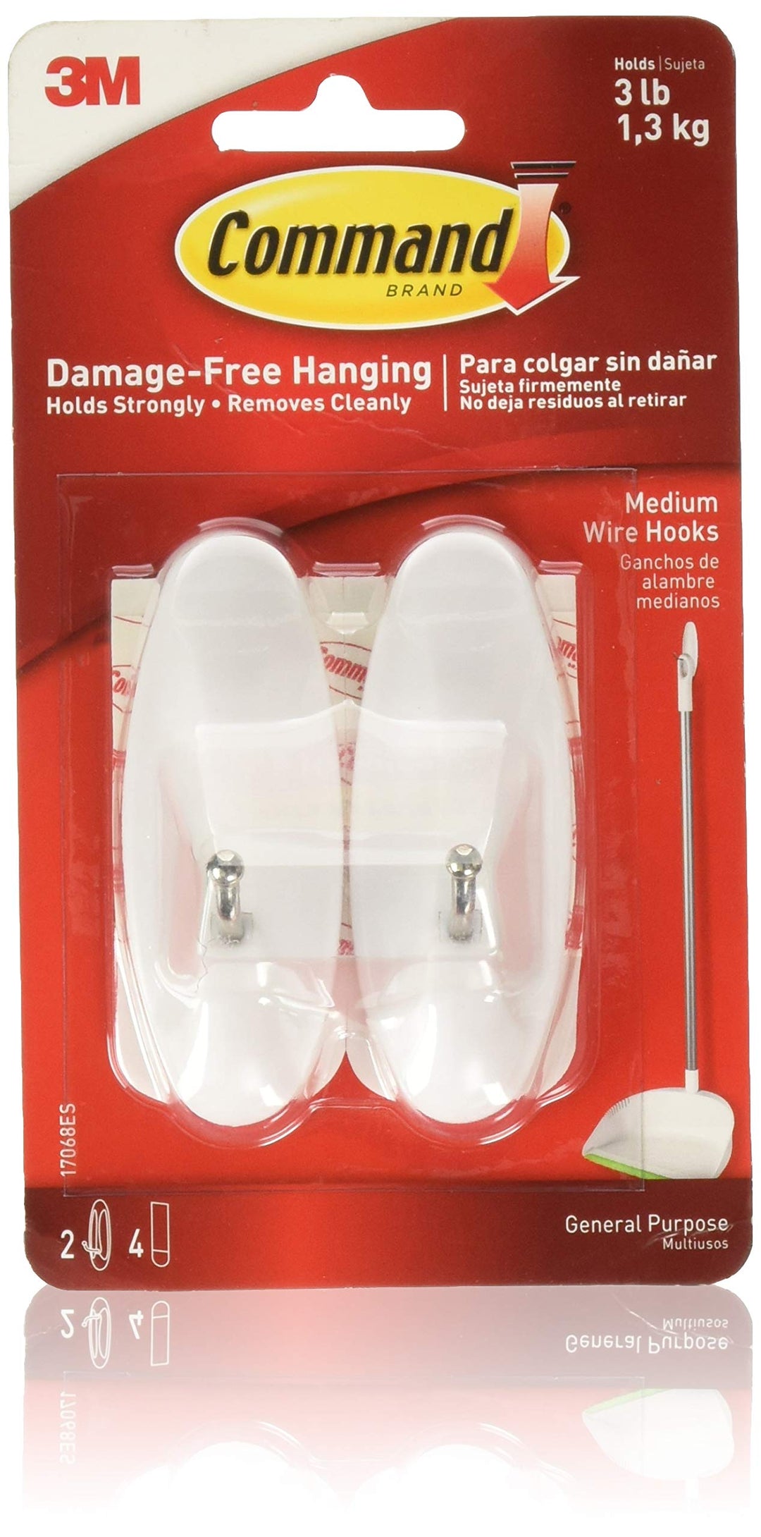 Strips 17068 Medium Wire Hooks 2 Count