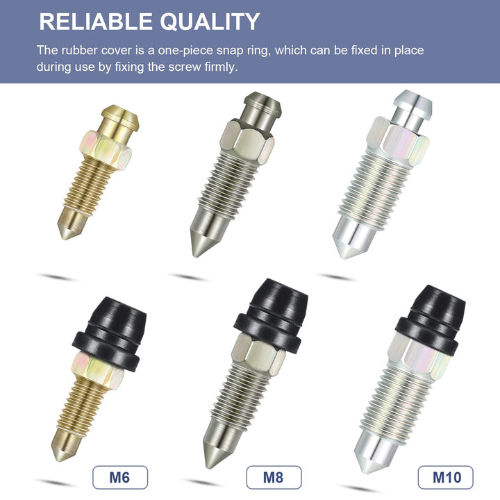 18 Pieces Brake Bleeder Cap Grease Fitting Caps Rubber Zerk Covers Brake Caliper Dust Cover Brake Bleeder Nipple Cap for Cars and Motorcycles