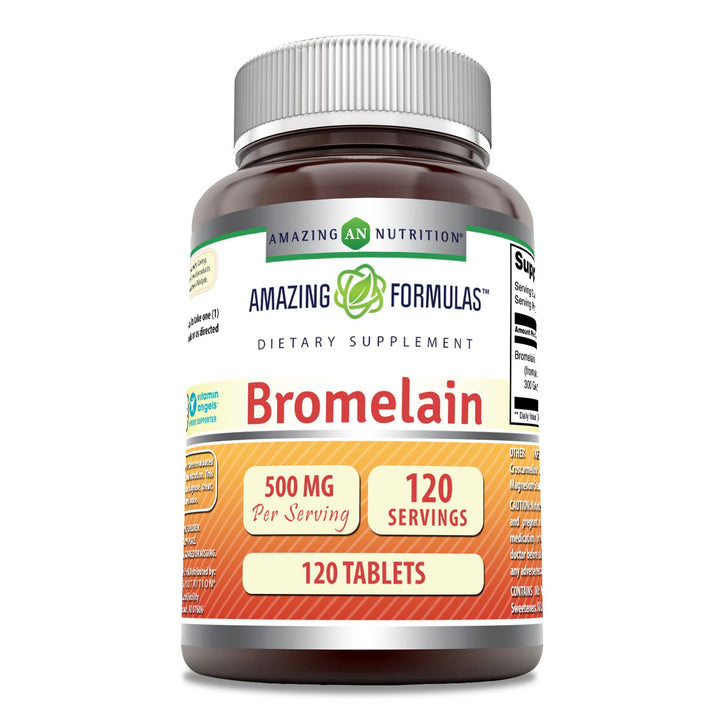 Amazing Formulas Bromelain 500 Mg 120 Tablets Supplemen