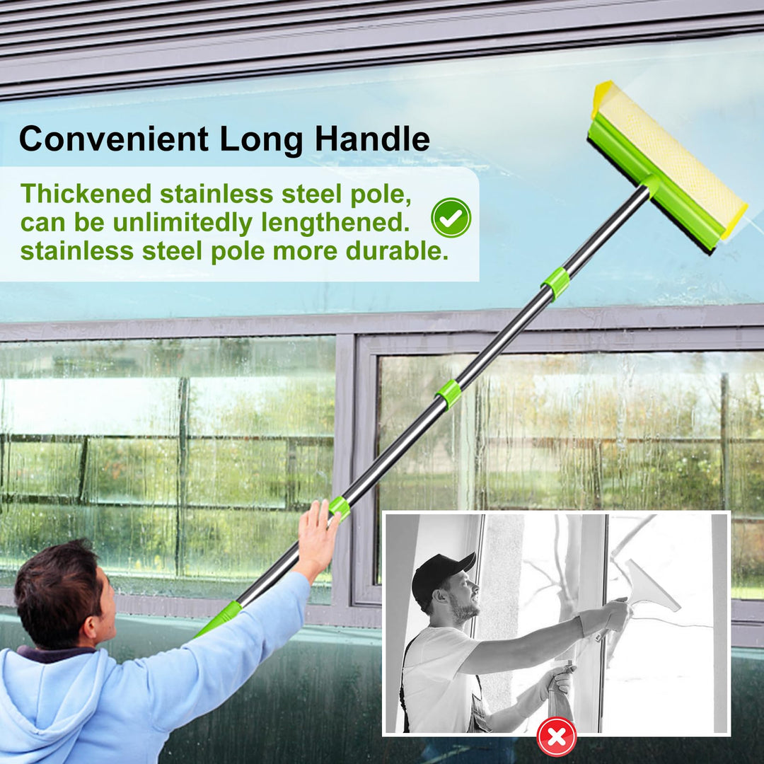ITTAHO Squeegee for Window Cleaning, 2 in 1 Squeegee Wi