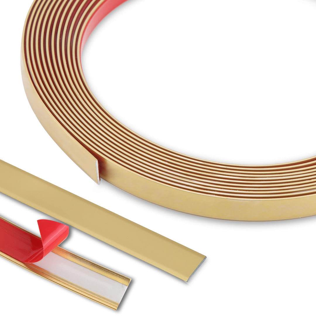 Flexible Molding &amp; Wall Trim | Peel and Stick Design | Ceiling, Floor, Mirror, Corner, Wardrobe, Cabinet and Auto Trim, 16.4 ft x 0.26 inch