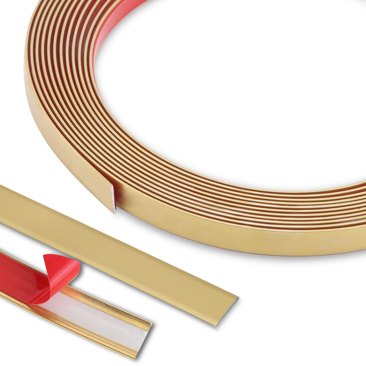 Flexible Molding &amp; Wall Trim | Peel and Stick Design | Ceiling, Floor, Mirror, Corner, Wardrobe, Cabinet and Auto Trim, 16.4 ft x 0.26 inch