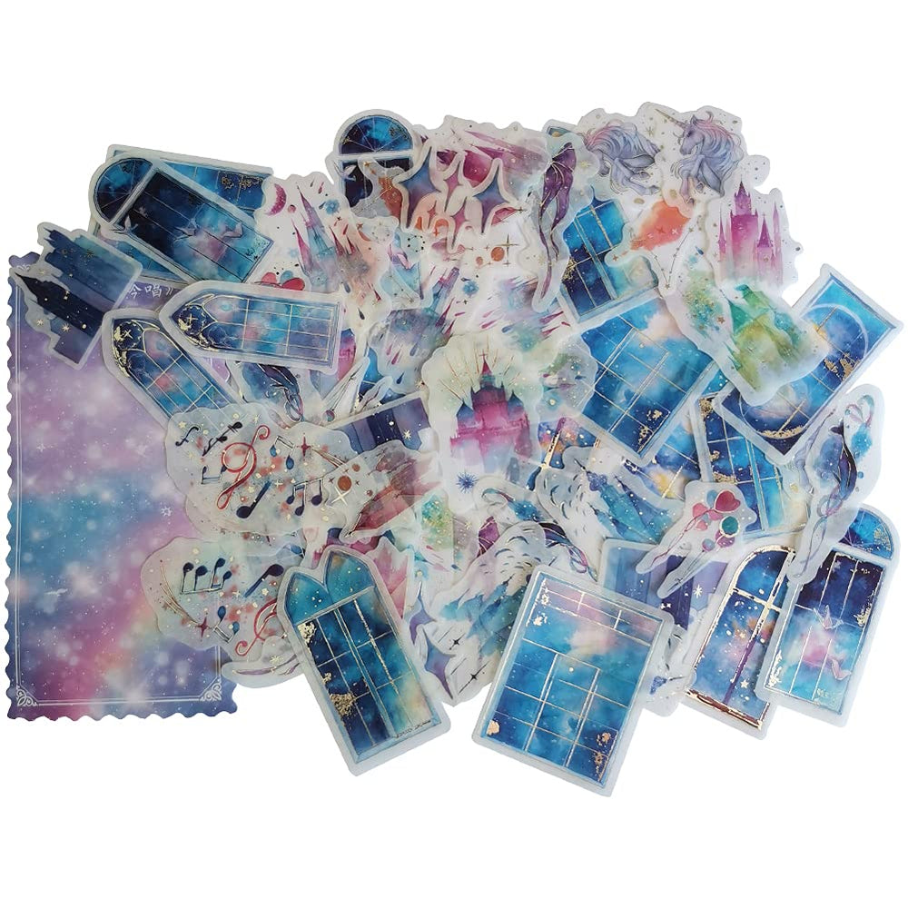 Kawaii Washi Sticker Set Gypsy Style Colorful Feather Dreamcatcher DIY Stickers for Water Bottles Laptops Scrapbook Journals Phones Laptops Arts Crafts Gift Wrapping Diary Letter