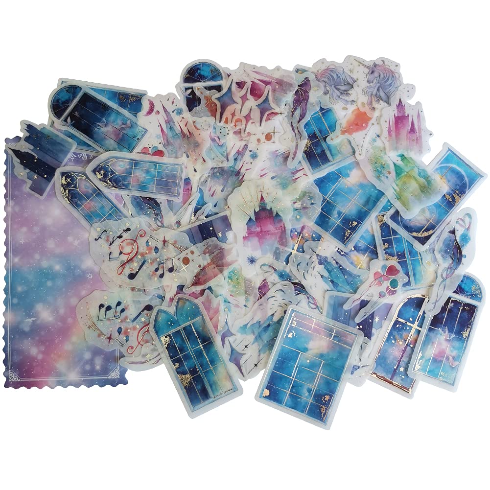 Kawaii Washi Sticker Set Gypsy Style Colorful Feather Dreamcatcher DIY Stickers for Water Bottles Laptops Scrapbook Journals Phones Laptops Arts Crafts Gift Wrapping Diary Letter
