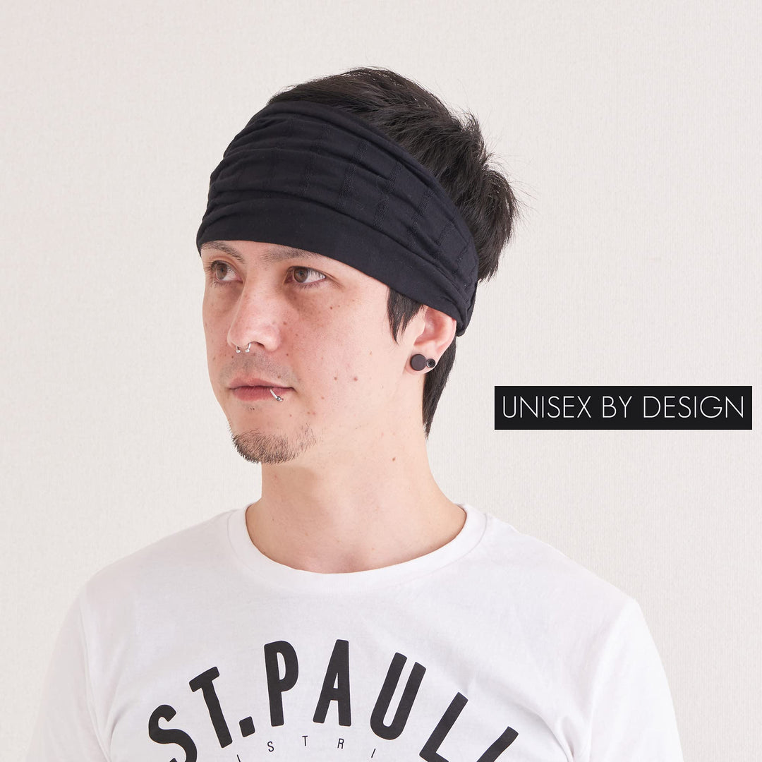 Wide Headband Bandana for Women - Mens Large Hair Turban Head Wraps Boho Band Enge