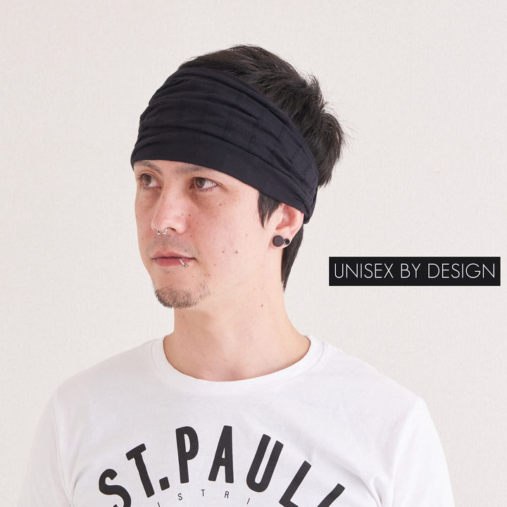 Wide Headband Bandana for Women - Mens Large Hair Turban Head Wraps Boho Band Enge