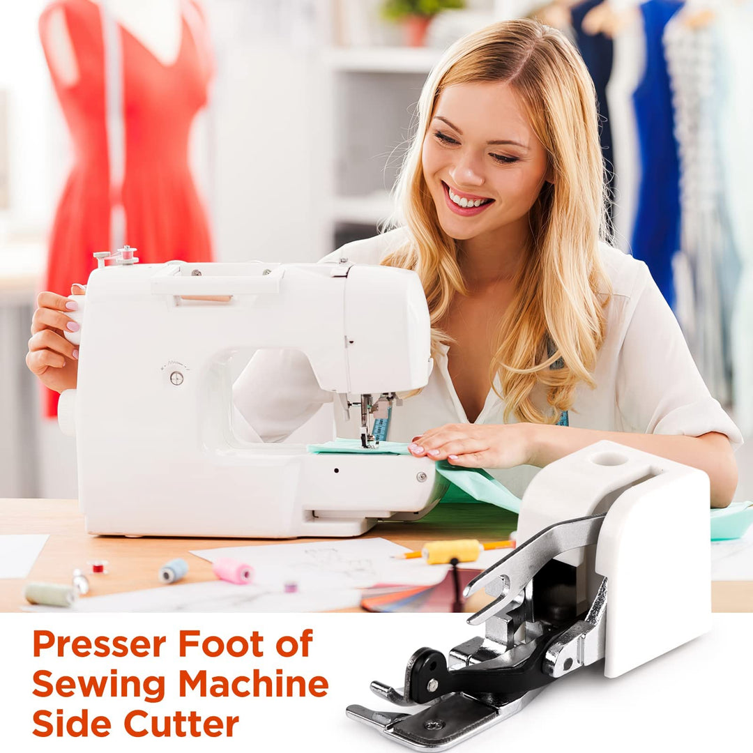 Side Cutter Sewing Machine Presser Foot Feet Attachment Accessory for All Low Shank Singer Janome Brother, Overlock Machine Presser Foot