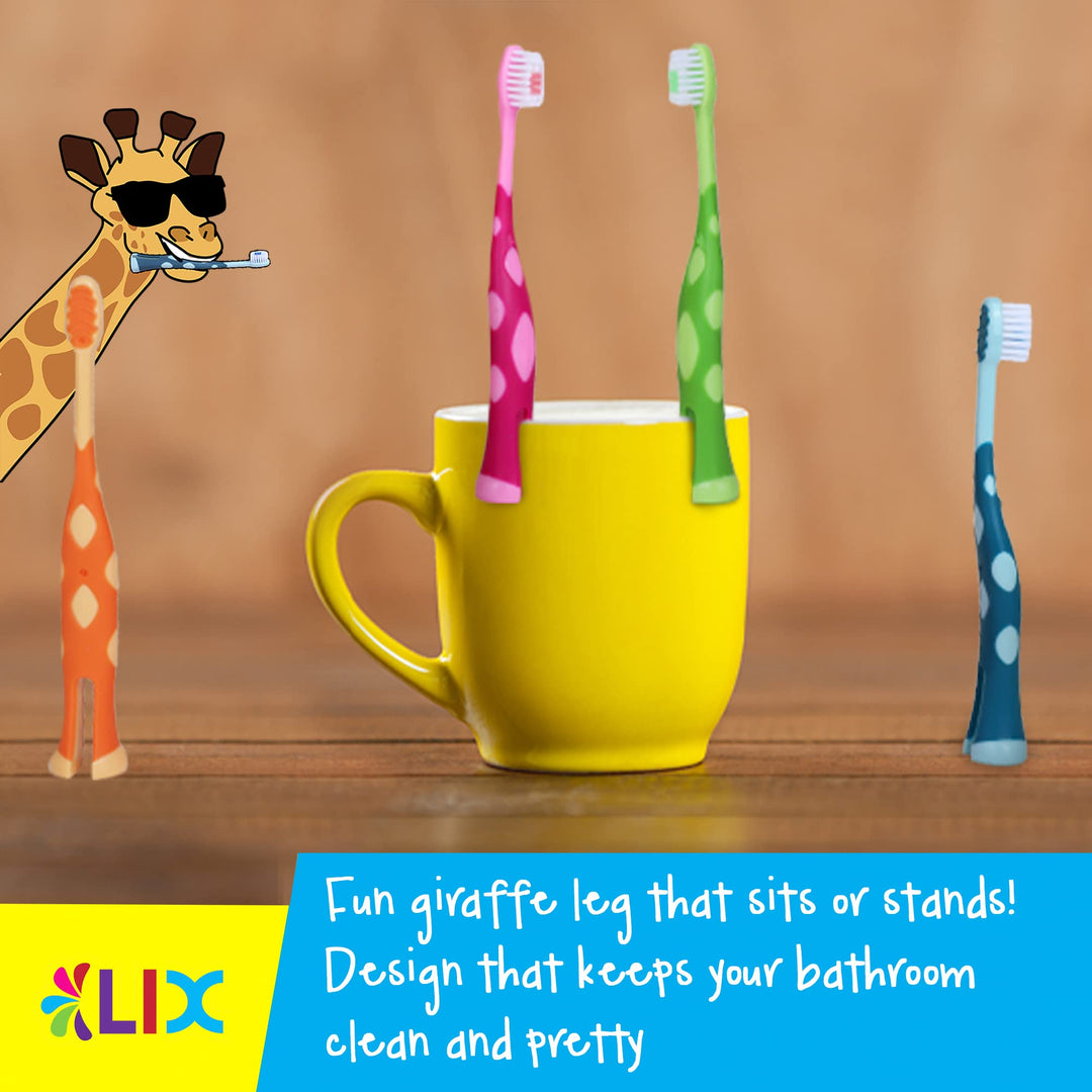 55Dental Kids Toothbrush Set of Soft Giraffe Toothbrush
