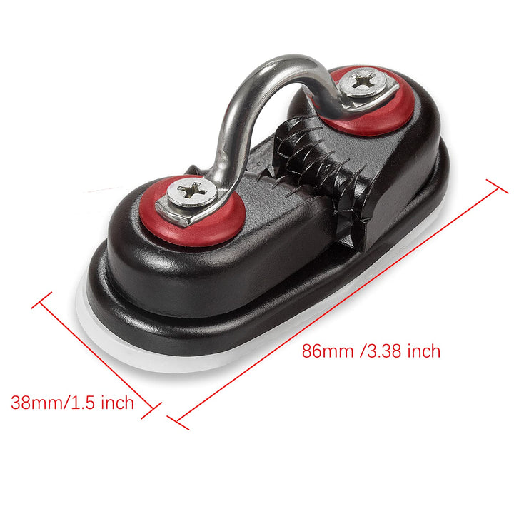 Cam Cleat, Rope Cleat, Ball Bearing Fast Entry Cam Cleat for Line Sizes Upto 5/8-Inch, Aluminum, Sailing Sailboat Kayak Canoe Dinghy Accessories