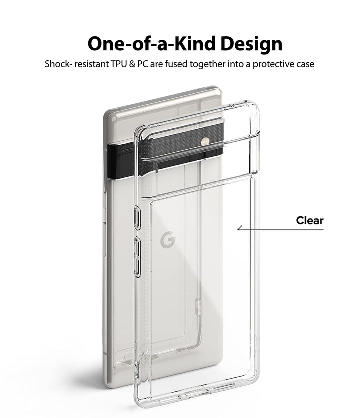 Fusion [Precise Cutouts for Camera Lenses] Compatible with Google Pixel 6 Pro Case, Shockproof Bumper Transparent Phone Cover for Women, Men - Clear