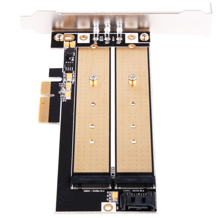 M.2 PCIE Adapter for SATA or PCIE NVMe SSD with Advanced Thermal Solution (ECM22)