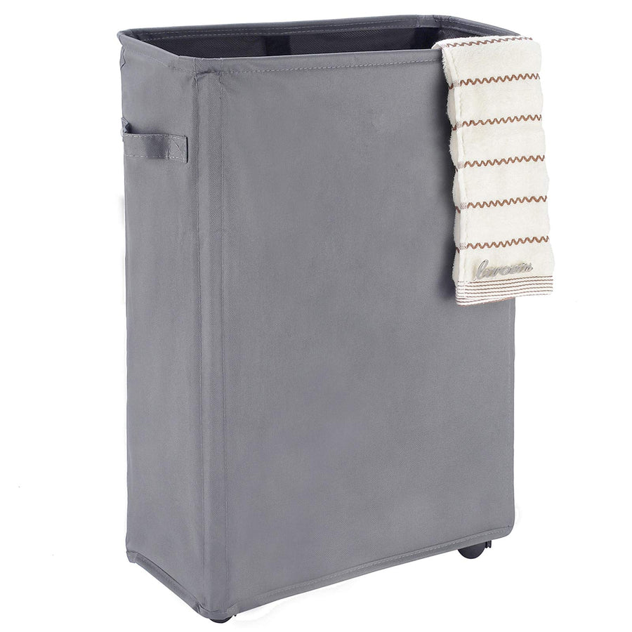 Caroeas 22 Slim Rolling Laundry Basket with Card Waterp