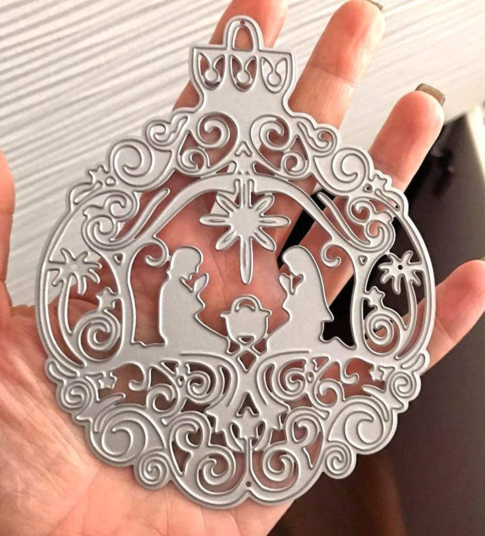 Nativity Ornament Cutting Dies, Metal Cutting Dies Stencils Scrapbooking Steel Craft Die Cuts Paper Art Emboss Card Making Stencil