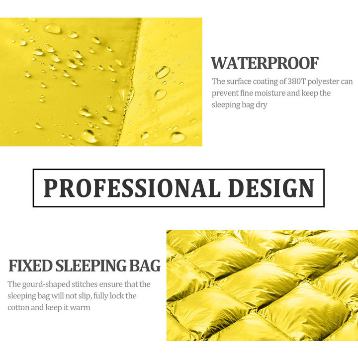 Down Sleeping Bag, 32 Degree F 800 Fill Power Cold Weather Sleeping Bag - Ultralight Compact Portable Waterproof Camping Sleeping Bag with Compression Sack for Adults, Teen, Kids