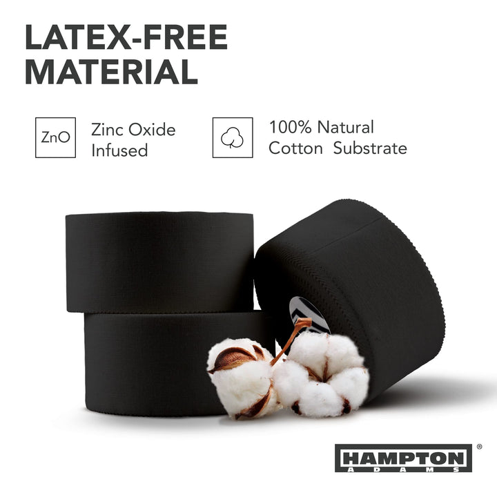 Hampton Adams Black Athletic Tape - 45Ft Per Roll No St