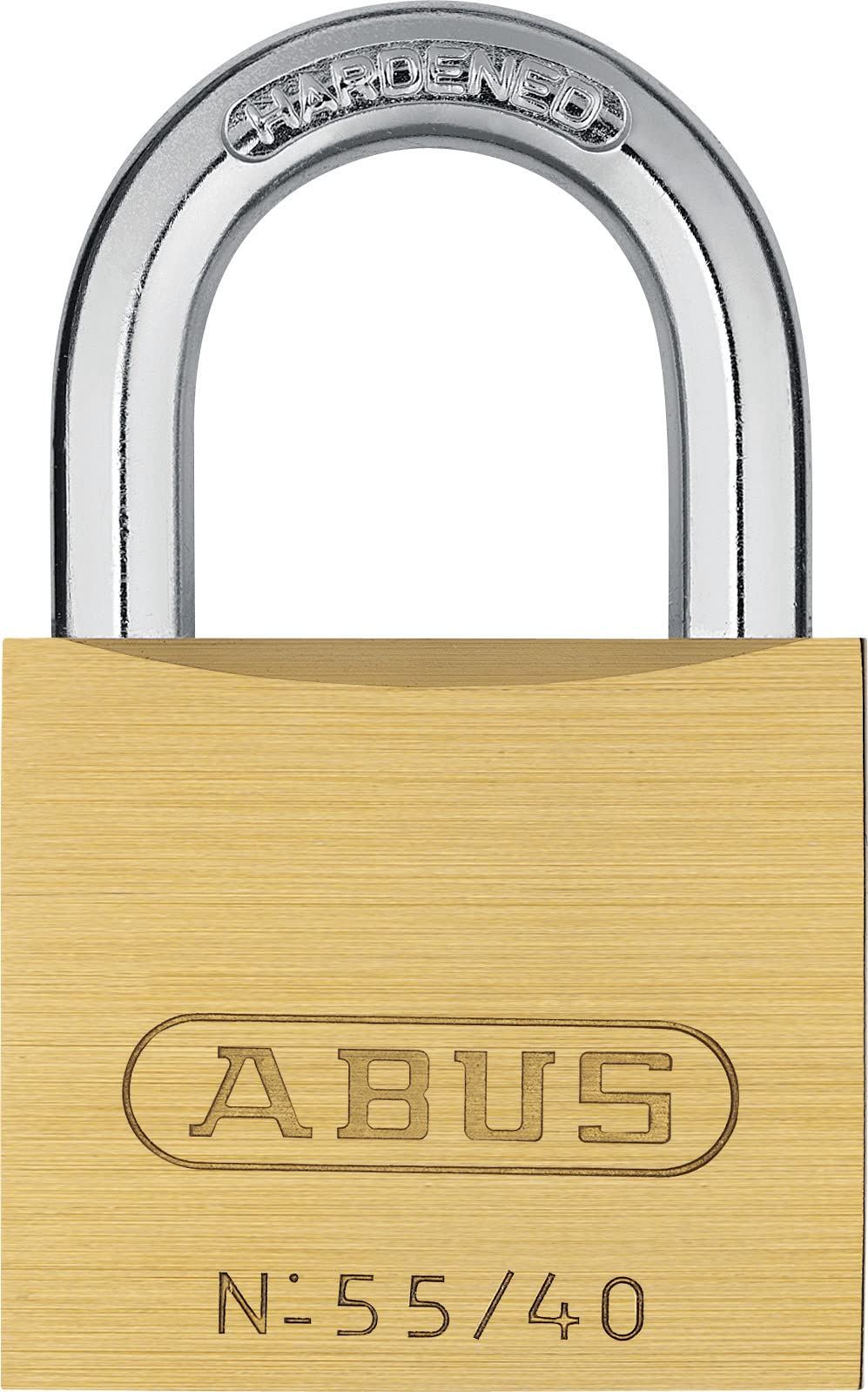 55/40 Solid Brass Keyed Padlock with 2 Keys, Hardened Steel Shackle with Anti Corrosion Inner Lock Components, Keyed Different