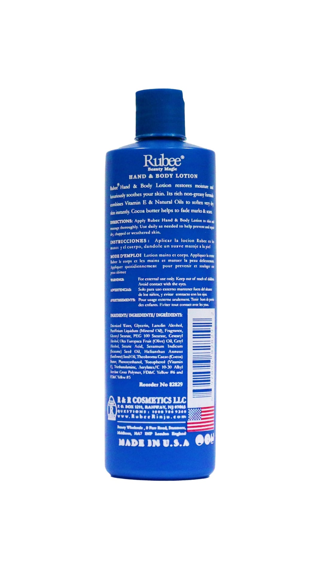 Rubee Hand &amp; Body Lotion 16oz (6 Pack)