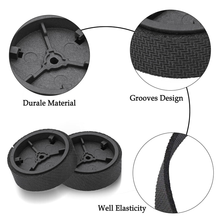 Replacement Braava Wheels Tires Parts Kit - 2 Caster Wheels 2 Wheel Tires for iRobot Braava 380 380t 320 Mint 4200 5200C Mopping Robot Accessories